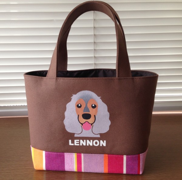 愛犬の似顔絵入り　うちのこトートBAG
