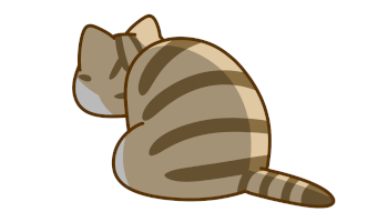 ペットシッター猫の背中