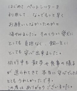 ペットシッター　チワプー　チャンクちゃんとスコーンちゃんのご家族様
